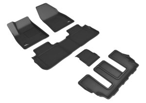 Cadillac XT6 Floor Mat Set - 3D MAXpider - Kagu - Black - `20-`24 Cadillac XT6 Floor Mat Set - 3D MAXpider - Kagu - Black - `20-`24